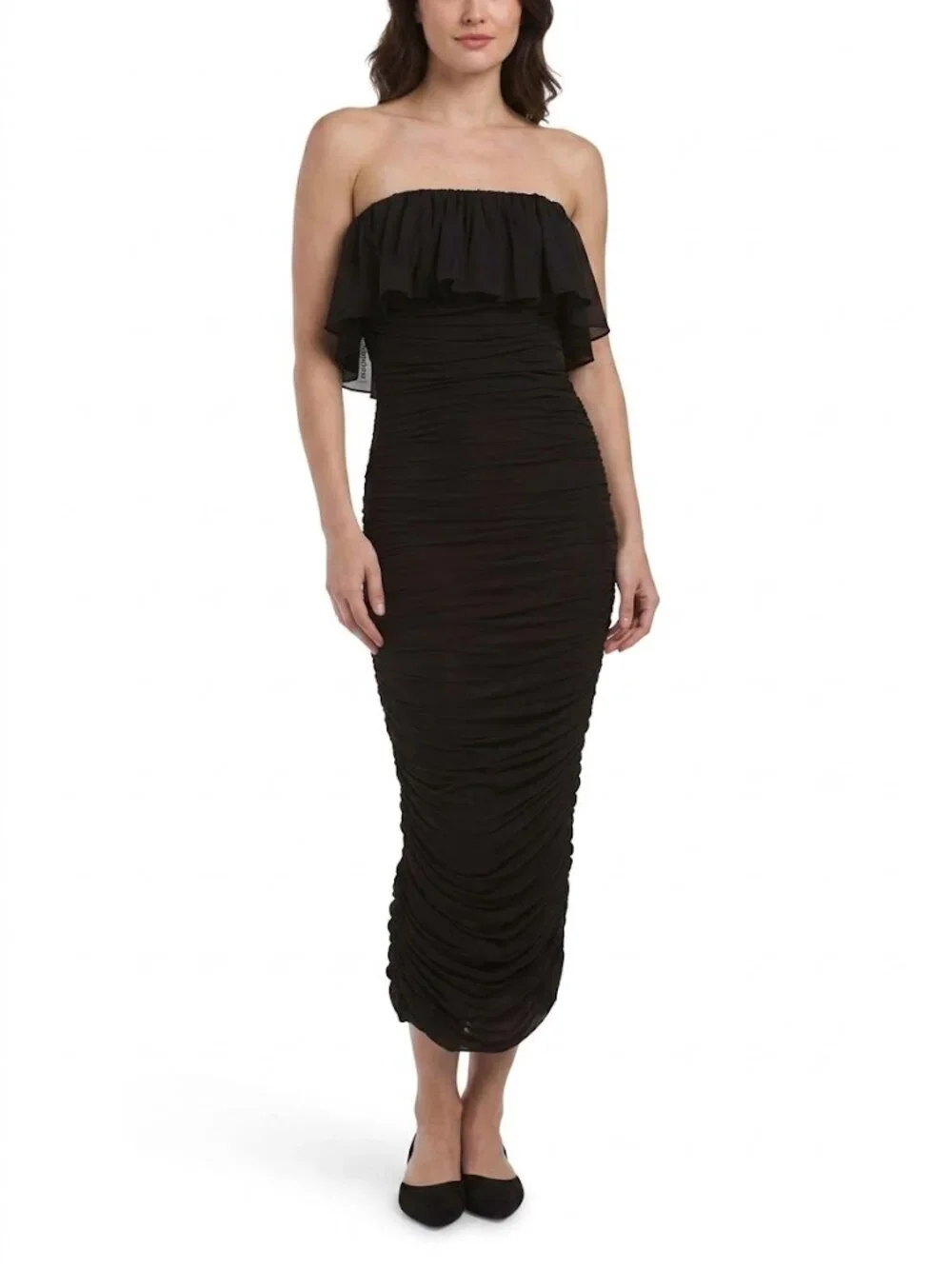 TORN BY RONNY KOBO PEARLA DRESS CHOCOLATE NWT